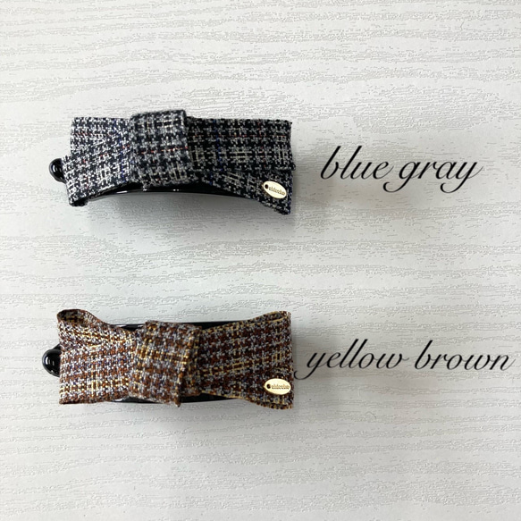 slim check ribbon♡バナナクリップ アーチ型⭐︎送料無料 3枚目の画像