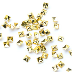 10個金屬螺柱 ★k28/金色★方形中型金屬零件 裝飾零件 指甲零件 (nail-parts) 第2張的照片