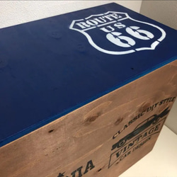 ウッドボックス ウッド  一升瓶 収納可能箱 ROUTE66 ベンチ お買い得！ 4枚目の画像