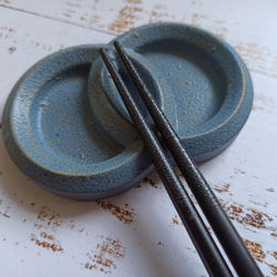 數位幾何陶瓷系列-幾何造型筷架碟(雙圓)+花瓣筷架 第4張的照片