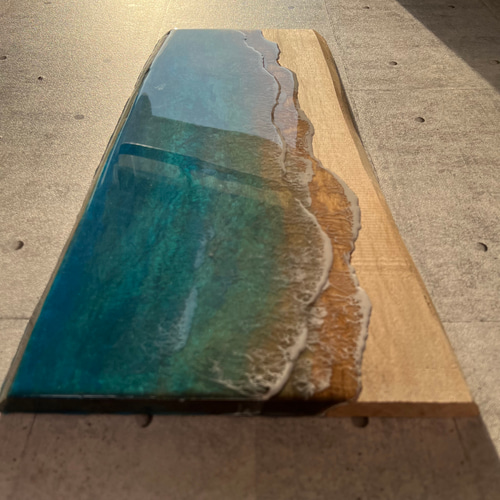 一枚板 レジンアート 海アート インテリア オーシャンアート その他