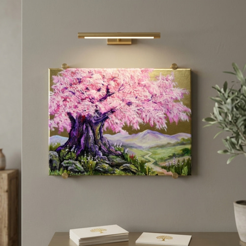 千年の桜」油彩画（F4号 ※サイズ）｜重厚な筆致で描く桜の原画 絵画