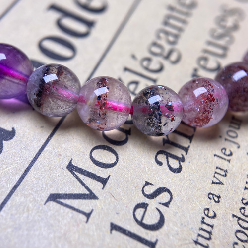 高品質No:1446天然石スーパーセブンブレスレット早い者勝ち