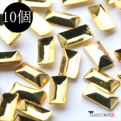 金屬釘10枚 ★k32/金色★長方形金屬零件 裝飾零件 指甲零件(nail-parts) 第1張的照片