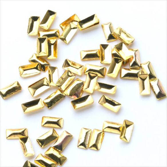 金屬釘10枚 ★k32/金色★長方形金屬零件 裝飾零件 指甲零件(nail-parts) 第2張的照片