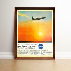 パンナム 1960年代 アメリカ ヴィンテージ 広告 額付 ポスター