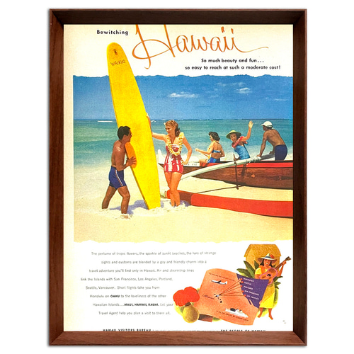 1950 Wood Frame Vintage Poster ポスター 1950~ Wood Frame Vintage Poster ポスター