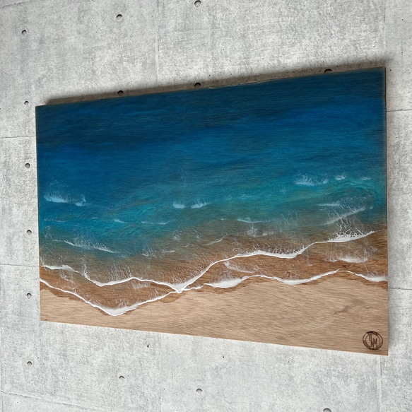 レジンアート　海アート　エポキシレジンアート　インテリア　壁掛け 