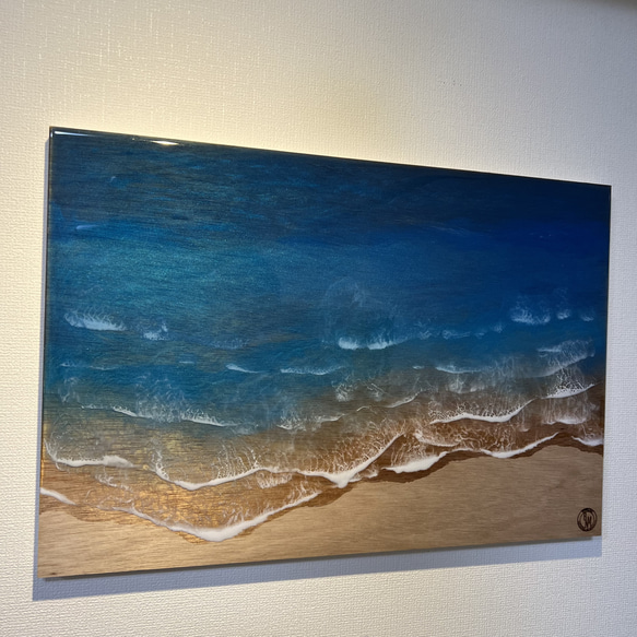 レジンアート　海アート　エポキシレジンアート　インテリア　壁掛け 
