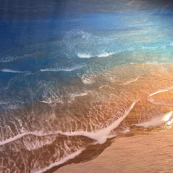 レジンアート　海アート　エポキシレジンアート　インテリア　壁掛け 