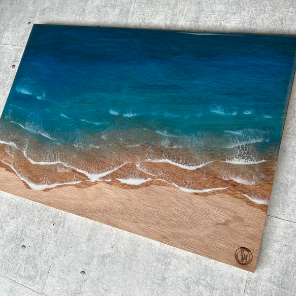レジンアート　海アート　エポキシレジンアート　インテリア　壁掛け 