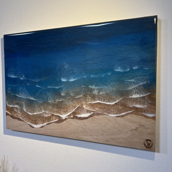 レジンアート　海アート　エポキシレジンアート　インテリア　壁掛け 