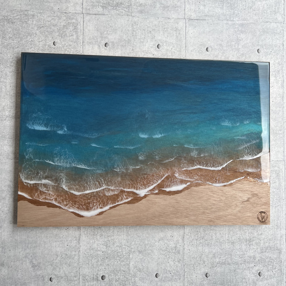 レジンアート　海アート　エポキシレジンアート　インテリア　壁掛け 