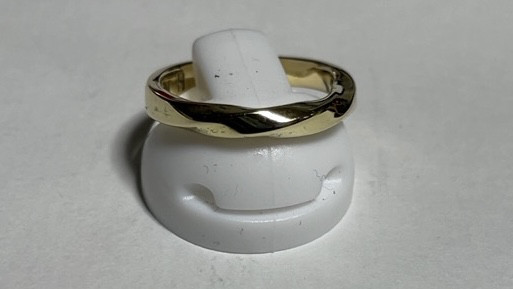 育てる真鍮　鍛造　ツイストリング　（艶出し磨き）