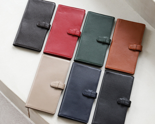 各種ポケット＆しおり付き】手帳 カバー MEGA対応 本革 手帳カバー