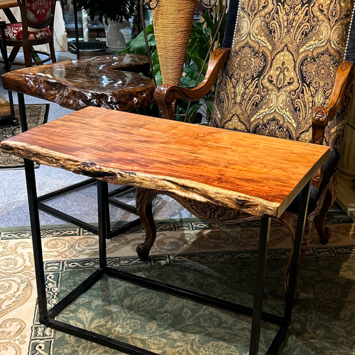 神の宿る木】ブビンガの一枚板テーブルまたはデスク 机・デスク 金井