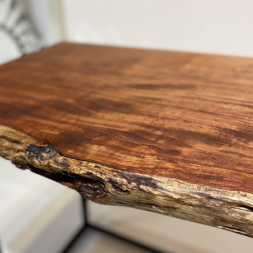 神の宿る木】ブビンガの一枚板テーブルまたはデスク 机・デスク 金井