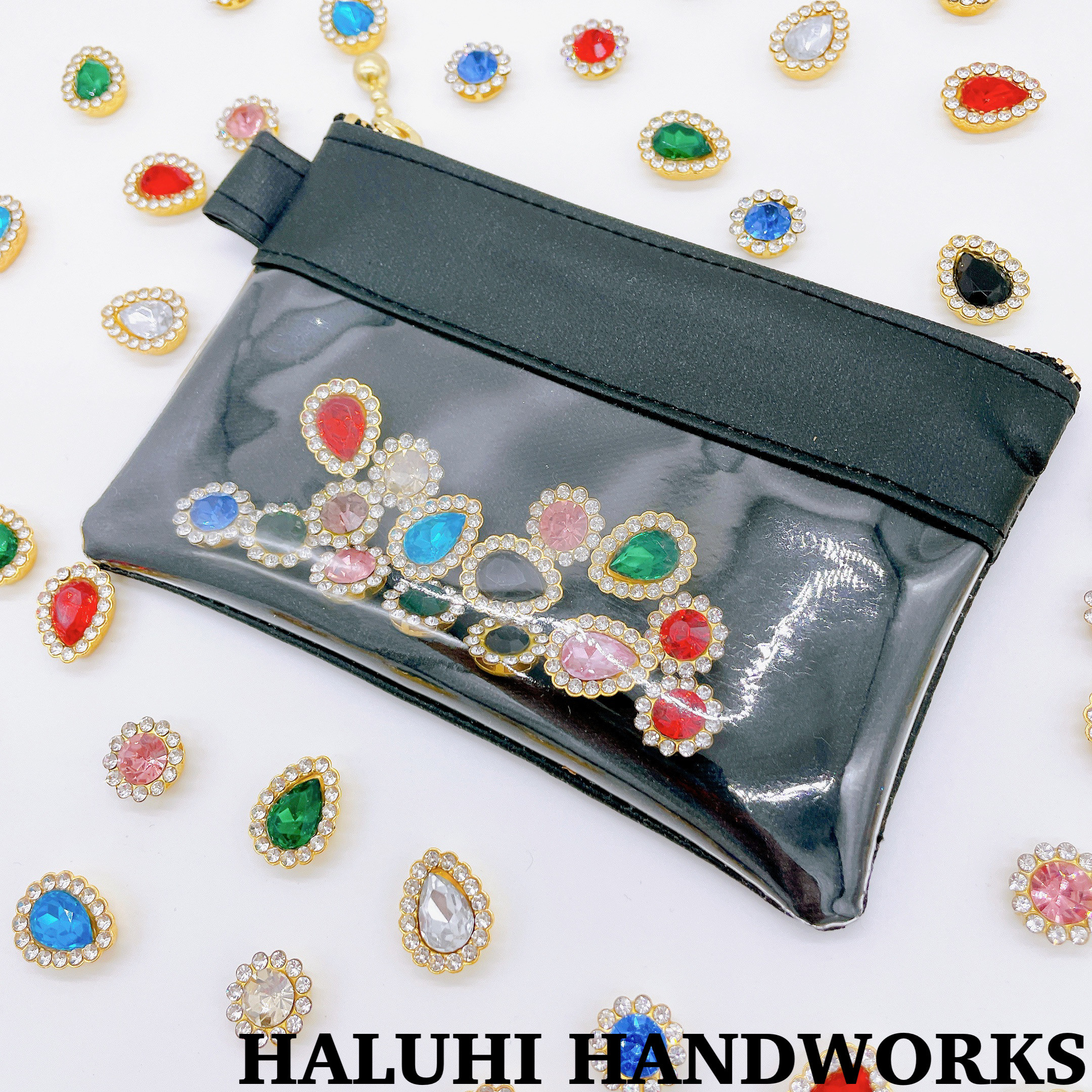 宝石ポーチ ミニポーチ キラキラ ビジュー ポーチ HALUHI