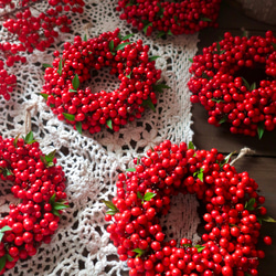 今期最終！ラスト1点》一年の幸せを願う縁起物！南天リース☆節分にも