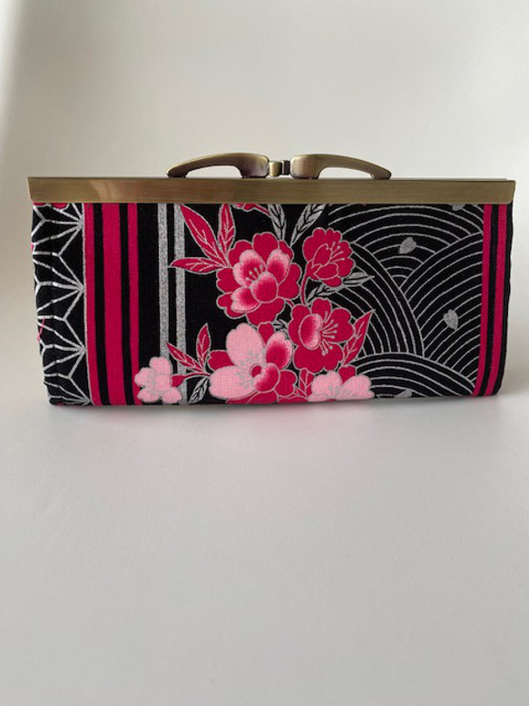 財布 がま口 がま口長財布 長財布 和柄 花柄 大人カッコイイ がま口
