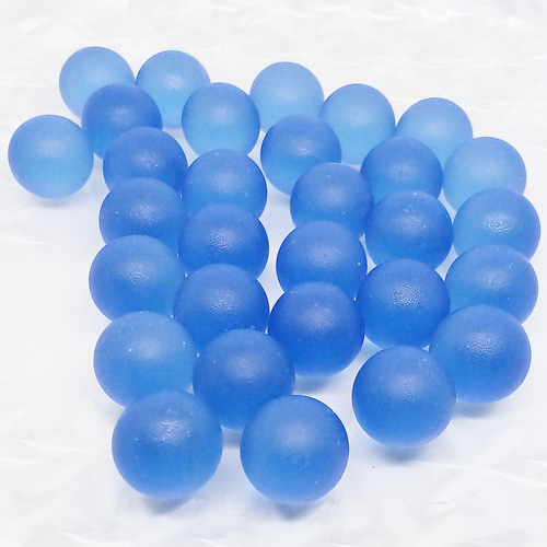 シーグラス シー玉 ビー玉 シービー玉 ブルー 30個 その他素材 Ｗish