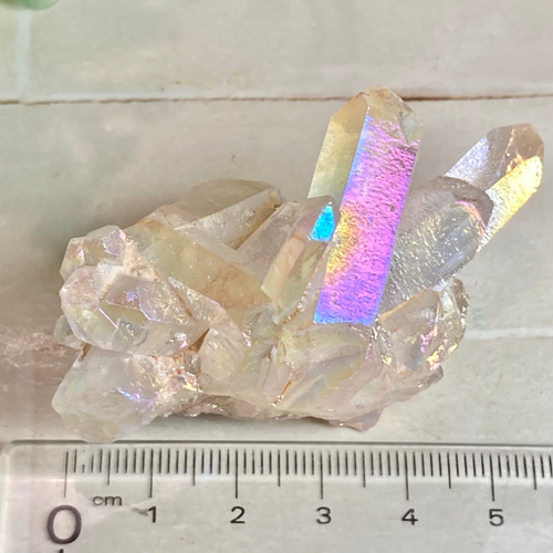 七色の夢໒꒱✨ エンジェル オーラ 水晶 クリスタル クラスター 原石