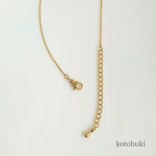 クローバーモチーフ オニキス クローバーネックレス サージカル