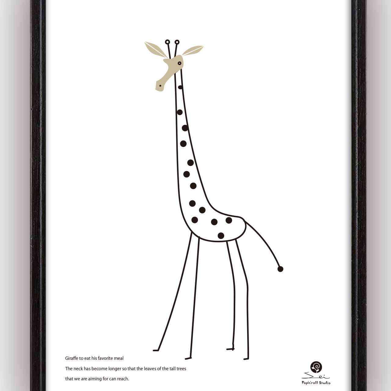 キリンのライン　送料無料　  ポスター　アート/seiで検索新着順　キリン　ｍ-380