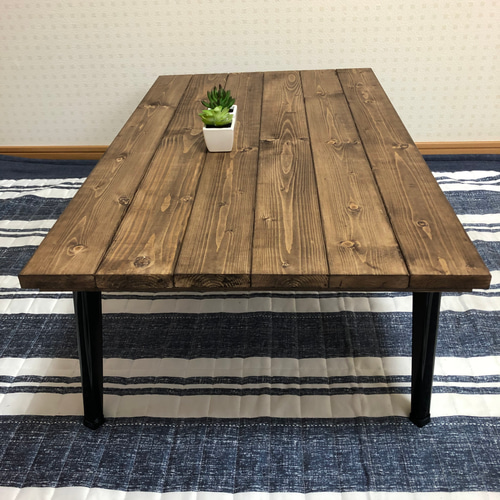 天然木 カフェ風 ローテーブル ダークウォルナット ウォルナット/幅800】アンティーク風・折りたたみ式ローテーブル