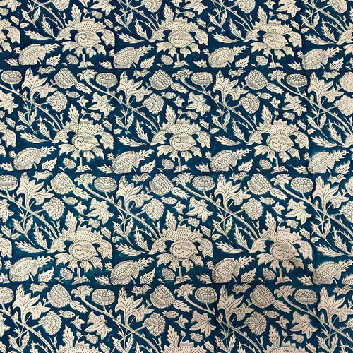 インド ブロックプリント (ハンドプリント生地) 幅110cm×長さ50cm