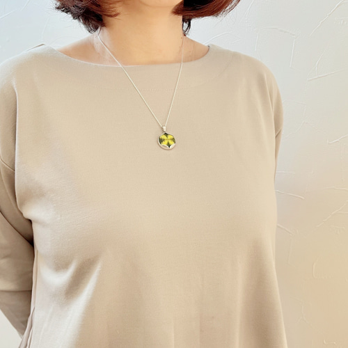 R18）四つ葉のような七宝柄の絽刺し シルバーネックレス ネックレス 