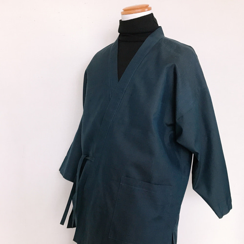 作務衣上下 イージーパンツ 和 紺色 作業着 普段着 制服 セットアップ