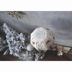 ゆらゆら気球モビール　クリスマス刺繍 2枚目の画像
