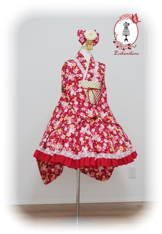 gouk 和ロリ いちご大福プリントJSK gouk 和ロリ いちご大福プリントJSK