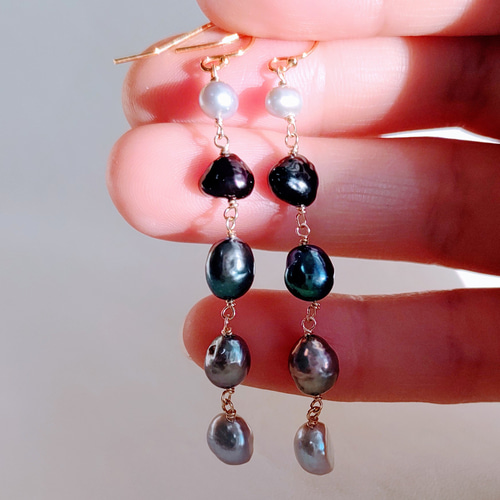 セール】 パールロングピアス（ゴールド/アクセサリー/ピアス