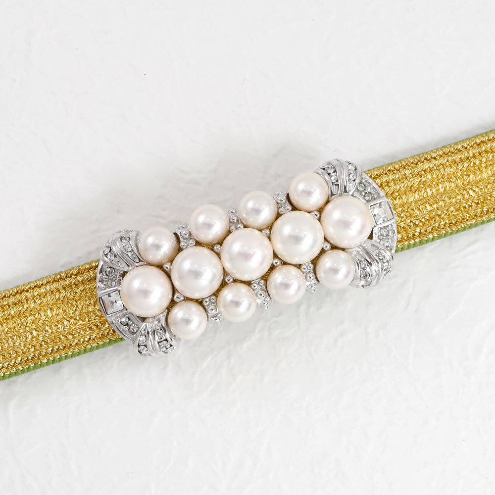 貝パール 6mm 8mm 帯留め ロジウムメッキ 仕上げ 日本製 n-42 6,424円