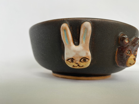 陶器のボウル - 小動物の顔 5枚目の画像