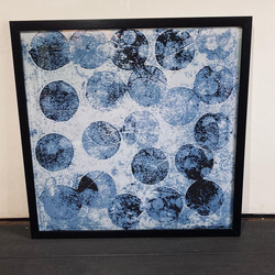 hacolor （YOKO KAWATA）『版画ポスターtitle：polka dots blue』50×50cm 2枚目の画像