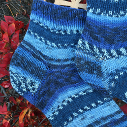 ドイツopalの毛糸で編んだ靴下　24〜26cm 3枚目の画像