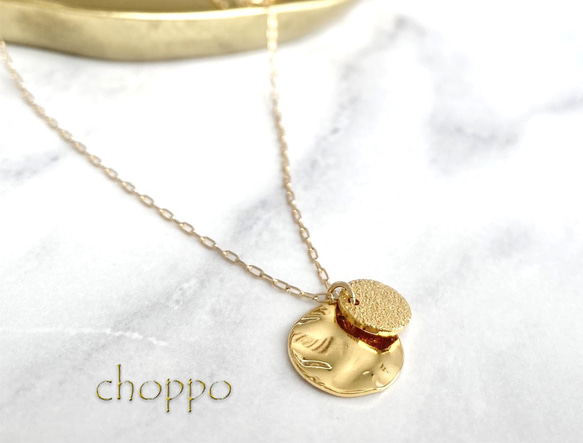 【14K】(14金) stone round cute necklace ネックレス☆送関税込 14K】(14金) stone round cute necklace ネックレス☆送関税込