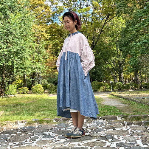 親子セット】ピエロの長袖ブラウス・ワンピース -sakura/ichou- 子供服
