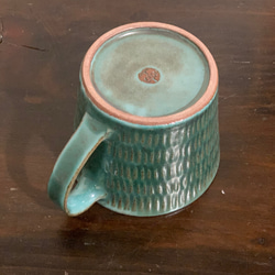 陶器　緑青マグカップ 9枚目の画像