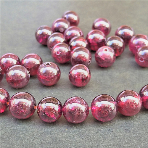 ‼️10%オフ‼️⭐️高品質⭐️ 細手ロードライトガーネット6.5mm玉 6～12mm ロードライトガーネット 【サイズ選択】 天然石 丸玉