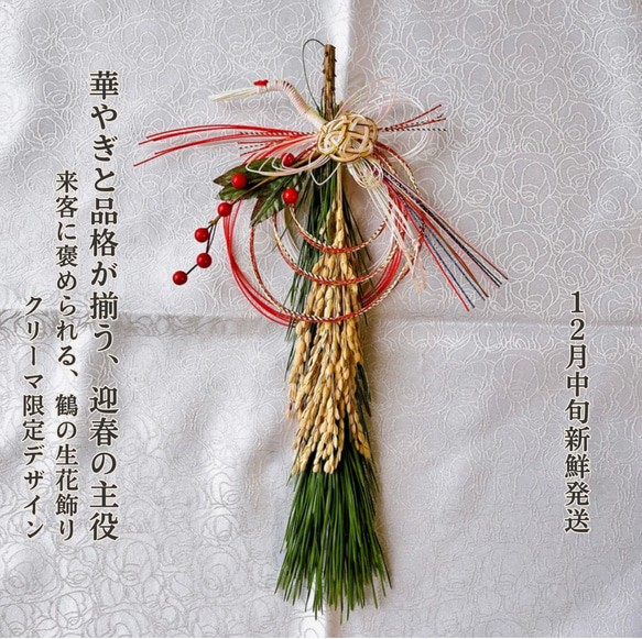 予約受付｜数量限定】天然若松×紅白水引の迎春飾り 2026｜正月飾り