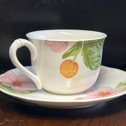 ノリタケ クラフトーン チェリーブロッサム カップソーサー 昭和レトロ