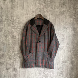 Sale チェックのテーラードジャケット　Checked tailored jacket 1枚目の画像