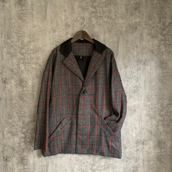 Sale チェックのテーラードジャケット　Checked tailored jacket 2枚目の画像