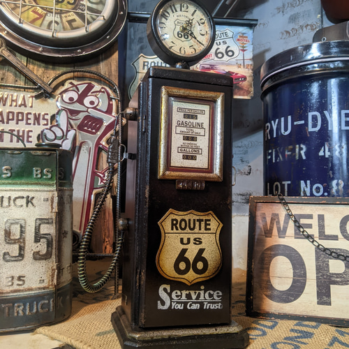 ルート66 ガソリンポンプ型 マルチキャビネットROUTE66