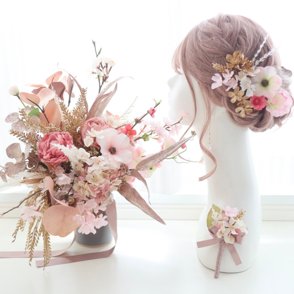 ❀ sa ku ra さくら 桜のブーケ M ❀ 桜 和装ブーケ 前撮り