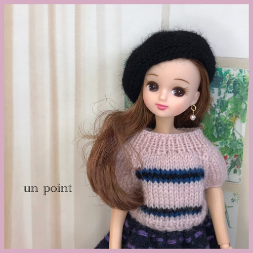 ドールサイズ ベレー帽ブラック その他人形 un point 通販 15179131